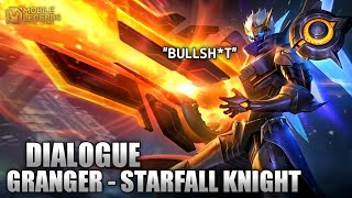 ALL DIALOGUE LEGENDS SKIN GRANGER  STARFALL KNIGHT  Mobile Legends Bang Bang [upl. by Medorra]