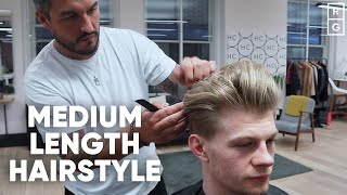 Medium Length Hairstyle For Men  With Undercut and Fade [upl. by Oleusnoc]