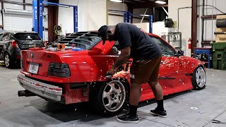 Idiot Installs E36 Over Fenders on Drift Car  Roxanne The Sedan [upl. by Selohcin640]