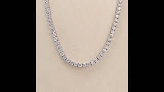 Round Cut Moissanite Tennis Necklace [upl. by Miof Mela]