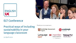 ELT Conference 2021  Practical ways of including sustainability in your language classroom [upl. by Rennane]