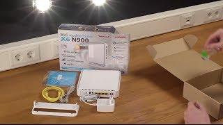 Unboxing amp installation of Sitecom WLM6600 WiFi Modem Router X6 N900  ENGLISH [upl. by Ramirolg479]