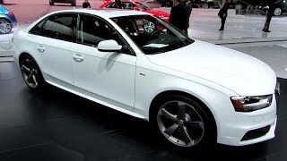 2014 Audi A4 20T Quattro SLine  Exterior and Interior Walkaround  2014 Detroit Auto Show [upl. by Rina178]