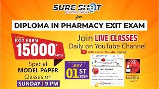 DIPLOMA IN PHARMACY EXIT EXAM DPEE SURE SHORT MCQs Series  Starting From 1st July 2024 [upl. by Deana]