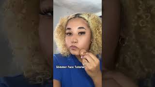 Slimmer face tutorial slimmer shorts contour makeuphacks viralvideo [upl. by Lambrecht710]