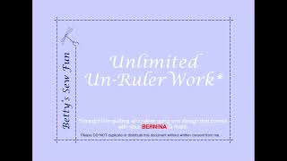 Unlimited UnRulerWork Straight line Quilting [upl. by Hokanson]