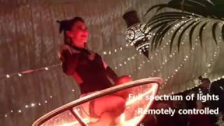 Giant LED martini glass for Burlesque dance contortion and champagne pouring [upl. by Ahsilrak]