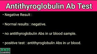 Anti Thyroglobulin Antibody Test  Thyroglobulin Test [upl. by Aietal]