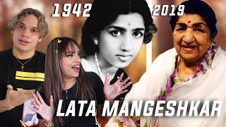 Latinos react to Lata Mangeshkars Singing Career 19422019 [upl. by Anirtek]