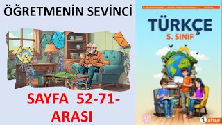 ÖĞRETMENİN SEVİNCİ Cevap 5 Sınıf Türkçe Ders Kitabı Sayfa 52 71 ARASI [upl. by Lejeune]