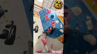 V4 Pink Flash shorts climbing bouldering boulderinggym climbinggym radioactivegelo [upl. by Dalenna336]