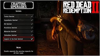 THE ULTIMATE GUIDE FOR CRAFTING ALL SATCHEL UPGRADES  Red Dead Redemption 2 Tips amp Tricks [upl. by Lirpa]