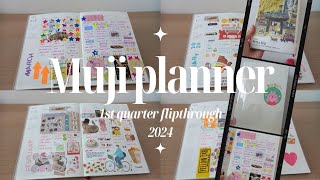 muji vertical planner flipthrough 1st quarter 2024 [upl. by Gladys371]