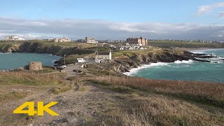 Newquay Walk Towan Headland【4K】 [upl. by Ycnan582]