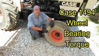 How To Torque Front Wheel Bearings on a Case 1494 Tractor [upl. by Aliehs]