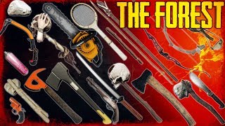 HOW TO GET EVERY WEAPON IN THE FOREST v105  2018 [upl. by Nel887]