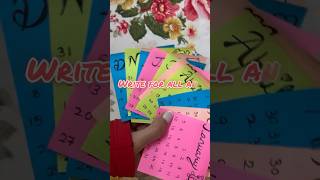 DIY Paper Calendar😍📅❤️✨ diy easydiy diycalendar diypapercalendar diycrafts girlwithajournal [upl. by Wildon]