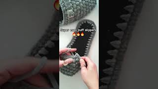 🔥🔥🔥 very easy puff slippers  kadife terlik  Örgü crochet  knit  myhobbyhome [upl. by Amis]