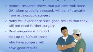 Arthroscopic Surgery for Treatment of Knee Osteoarthritis [upl. by Kumar463]