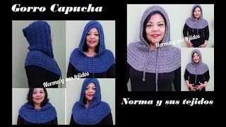 Gorro capucha crochet norma [upl. by Annahpos722]