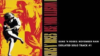 Guns N’ Roses November Rain  Isolated Guitar Solo 1 Track W drums [upl. by Natassia]