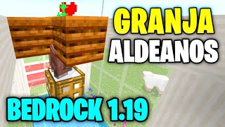 GRANJA de ALDEANOS INFINITA para Minecraft Bedrock 119 [upl. by Gnanmas]