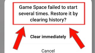 How to fix game space failed to start several times restore it by clearing history problem 2021 [upl. by Liebowitz106]