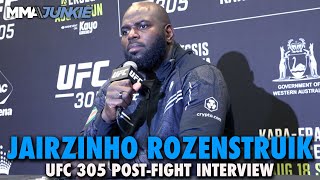 Jairzinho Rozenstruik Reacts to Judge Being Pulled After Insane 3027 Scorecard  UFC 305 [upl. by Ahsaeym]