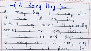 Paragraph on A Rainy Day in English  A Rainy Day English paragraph [upl. by Ninehc700]