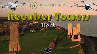 Reculver Towers drone flight DJI Air 2S and DJI Mini 3 Pro [upl. by Nevet]