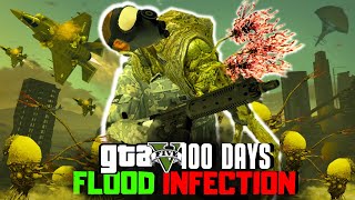 I Spent 100 Days in a Flood Apocalypse in GTA V Zombies [upl. by Valda]