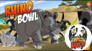 Wild Kratts  Rhino Bowl  Learn about Animals Online Game by PBS Kids [upl. by Ettennaej594]