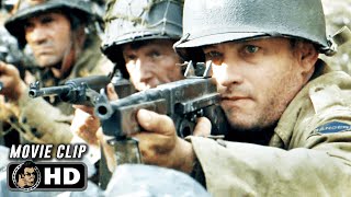 Germans Arrive At The Bridge Scene  SAVING PRIVATE RYAN 1998 Movie CLIP HD [upl. by Einnhoj]