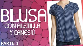 BLUSA CON ALETILLA FÁCIL DE HACER Y SÚPER BONITA PARTE 1 [upl. by Aketahs952]