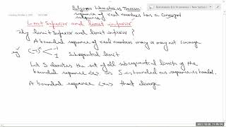 L24 Real Analysis Limit superior and limit inferior of a sequence [upl. by Topper]