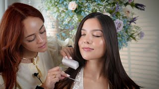 ASMR Perfectionist Dewy Photoshoot Hair Fixing Clothes amp Makeup Finishing Touch Soft Spoken [upl. by Brand]