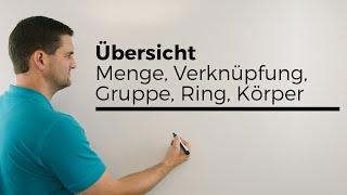 Übersicht Menge Verknüpfung Gruppe Ring Körper algebraische Strukturen  Mathe by Daniel Jung [upl. by Hooke]