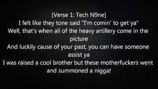 Tech N9ne Feat TI amp Zuse  On The Bible Lyrics Video [upl. by Nyrak336]