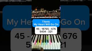 My Heart Will Go On  Titanic Theme  Easy Piano Tutorial shorts piano pianotutorial [upl. by Nameloc]