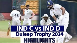 DAY 1 IndiaC vs IndiaD Highlights duleeptrophy2024 [upl. by Eugor]