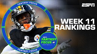 Week 11 Rankings  Rookie Rankings Reset 🏈  Fantasy Focus [upl. by Eisac]