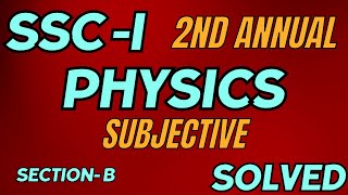 Physics Subjective solved SSCI 2nd annual 9th class FBISE exams 2024 [upl. by Thecla112]