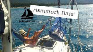 How to Fit a Hammock or two on a Small Sailboat  ⛵ Sailing Britaly ⛵ [upl. by Nyahs224]