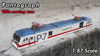 How to make Realistic moving Pantograph at home HO Scale pantograph train diy [upl. by Nittirb]