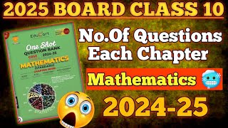 😱NoOf Questions Each Chapter 🤐in CLASS 10 Educart OneShot Questions Bank Maths One shot 🫨 [upl. by Jillian]