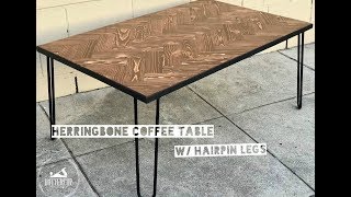 Herringbone Coffee Table w Hairpin Legs [upl. by Darton]