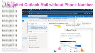 How to create Unlimited outlook Mail without phone number  Unlimited Outlook Mail  Moneem Sarkar [upl. by Solnit33]