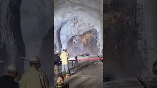 Construction tunnel hydraulicequipment cave home building civil civilengineering homemade [upl. by Ahkeber]