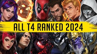 ALL T4 RANKED BEST TO WORST August 2024  Marvel Future Fight [upl. by Eelloh]