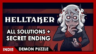 Helltaker  FULL PLAY All solutions  Secret Ending [upl. by Channing]